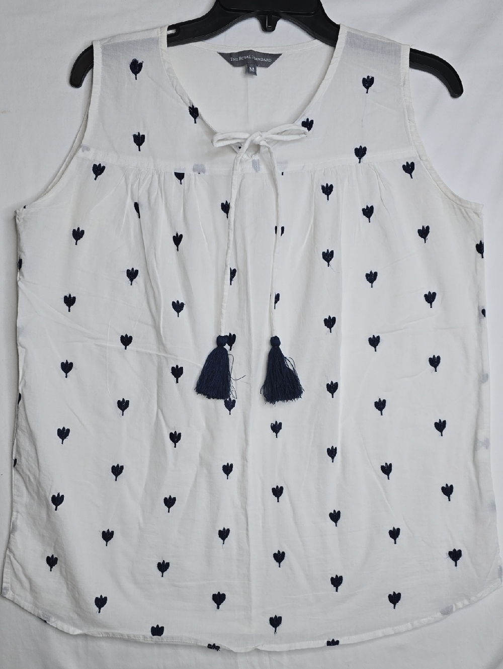 The Royal Standard Sleeveless White Cotton Blouse Boutique Brand